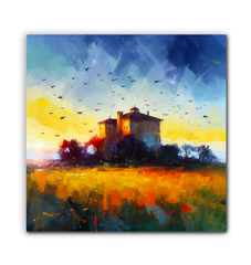Starry Night Over the Canyon Wrapped Canvas