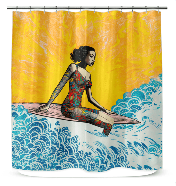 Coastal Contemplation Shower Curtain - Beyond T-shirts