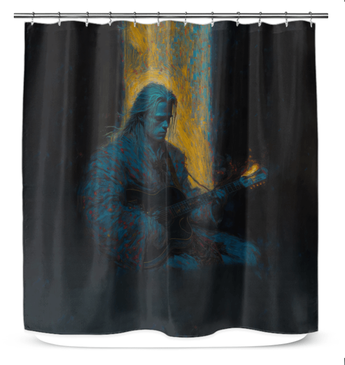 NS-820 premium waterproof shower curtain in elegant design.