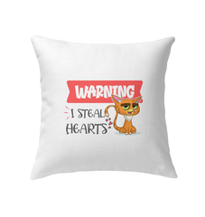 Warning I Only Steal Hearts Indoor Pillow