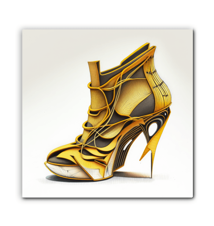 Unveiling Futurism: Shoe Inspired Canvas Art - Beyond T-shirts