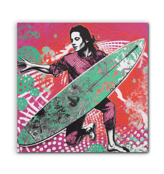 Surfing 5 10 Canvas in a beach-themed decor