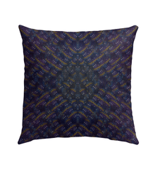 Weather-resistant outdoor pillow Serene Sanctuary IV in backyard setting.