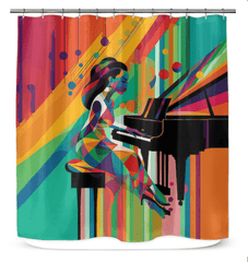 Artful Runway Fusion Shower Curtain - Beyond T-shirts