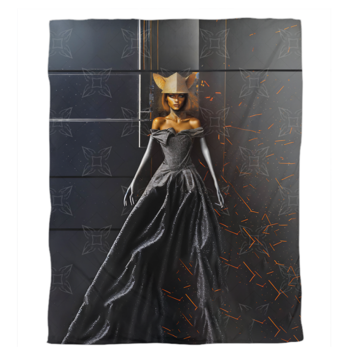 Opulent Overture Duvet Cover displayed on a neatly arranged bed