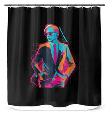 Abstract Artistry Bathroom Curtain - Beyond T-shirts