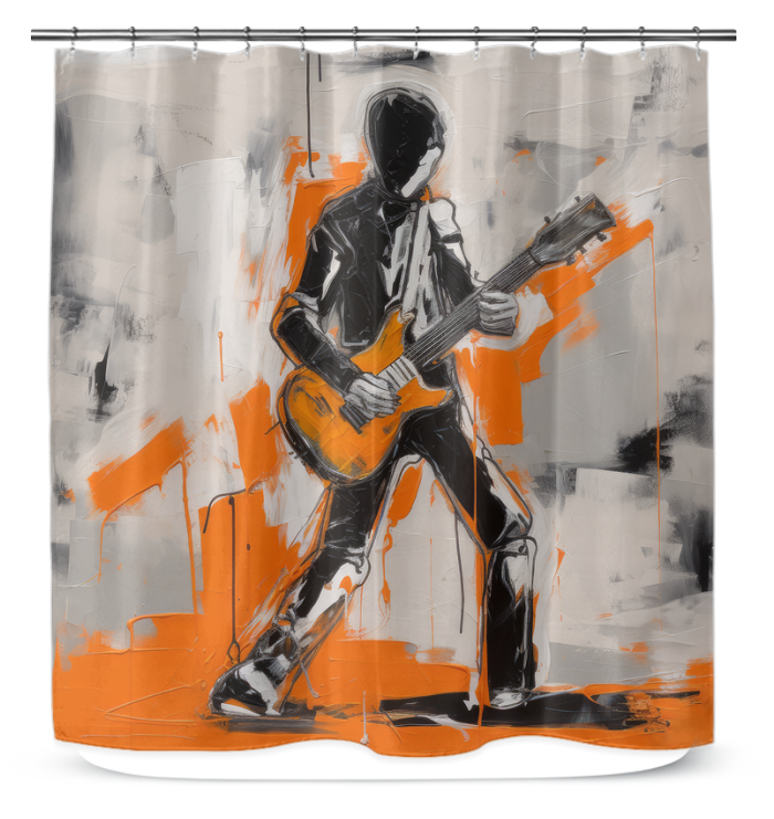 Abstract Fusion Shower Curtain