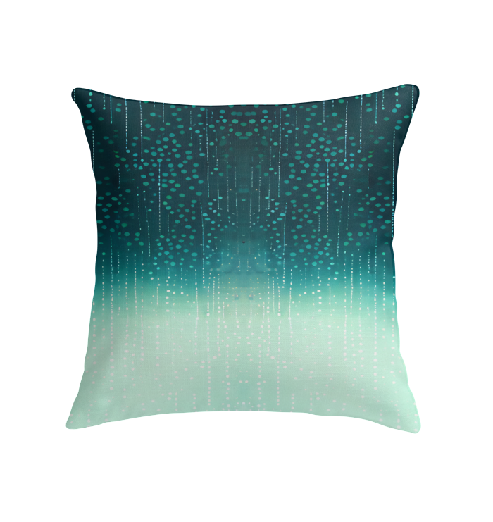 Stylish Ocean Serenity Pillow in a modern living room setting.