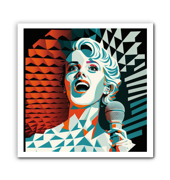 Detailed view of Rockabilly canvas texture