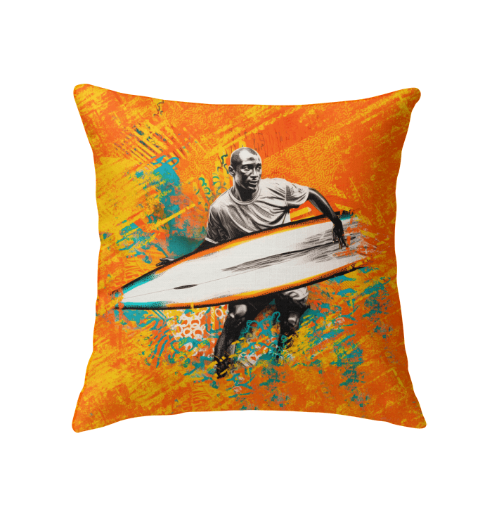 Coastal Escape Indoor Pillow Embrace The Surfing Adventure - Beyond T-shirts