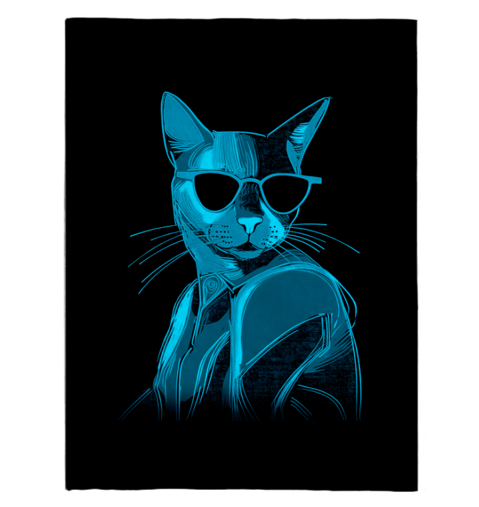 Cat's Whimsical Adventures Sherpa Blanket - Beyond T-shirts