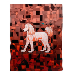Playful Poodle Parade Duvet Cover