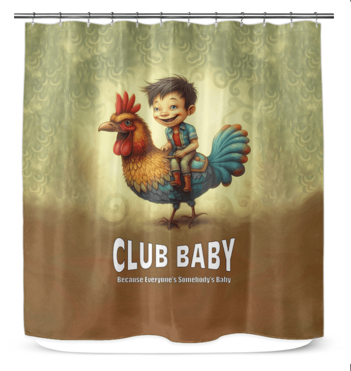 Water-resistant CB6-24 Shower Curtain with modern design details, enhancing bathroom aesthetics.