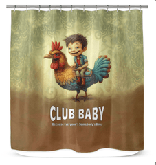 Water-resistant CB6-24 Shower Curtain with modern design details, enhancing bathroom aesthetics.