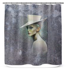 Close-up of the Endless Elegance Shower Curtain's elegant design