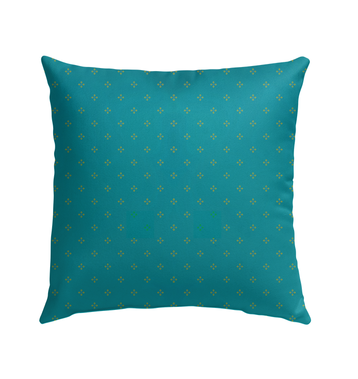 Sunflower Symphony Outdoor Pillow - Close-up of Floral Design