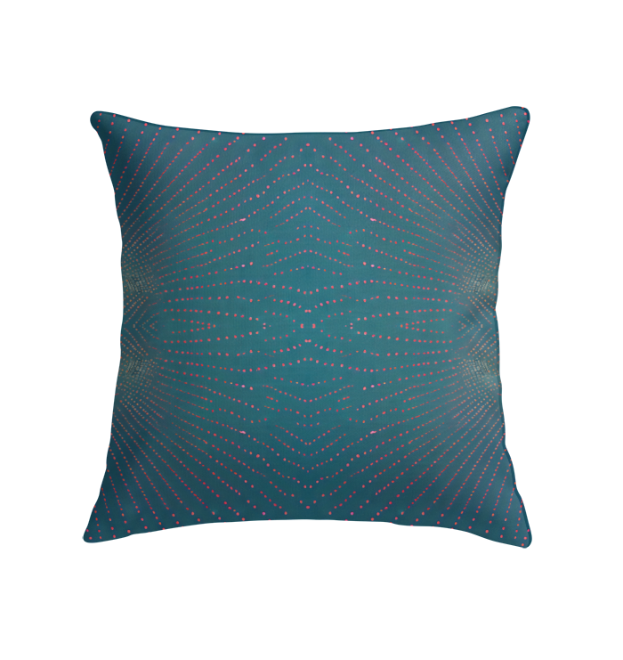 Serene Tranquil Garden Pillow in a stylish living room setting.