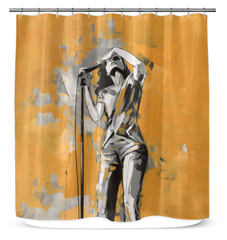 Abstract Watercolor Minimalist Shower Curtain