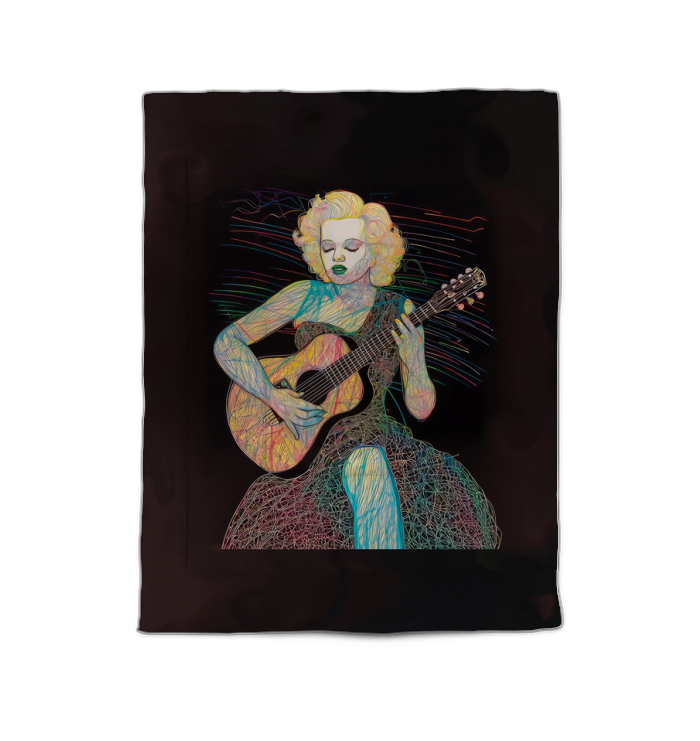 Lily Lane Comforter displayed on a neatly made bed, showcasing its cozy texture and elegant design.