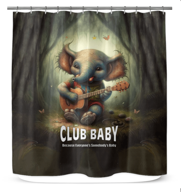 Elegant CB3 80 shower curtain in a modern bathroom setting