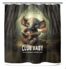 Elegant CB3 80 shower curtain in a modern bathroom setting