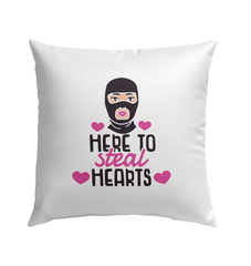 Here To Steal Hearts Outdoor Pillow
