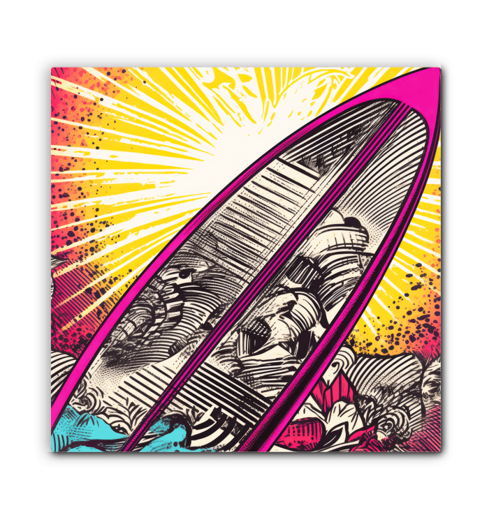 Vivid surf scene depicted on Surfing 5 35 Canvas