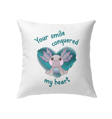 Your Smile Conquered My Heart Indoor Pillow