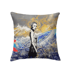 Surfer's Haven Throw Pillow - Beyond T-shirts