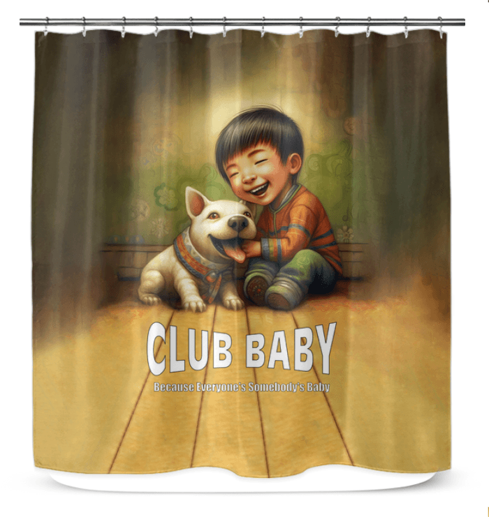 Close-up detail of the durable fabric of the CB6-30 shower curtain.