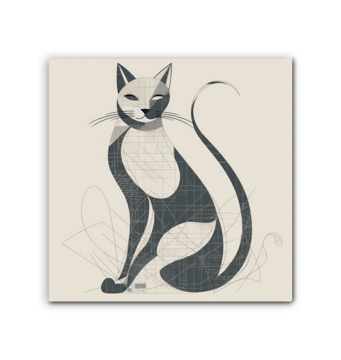 Elegant Cat Shadow Play Canvas - Beyond T-shirts
