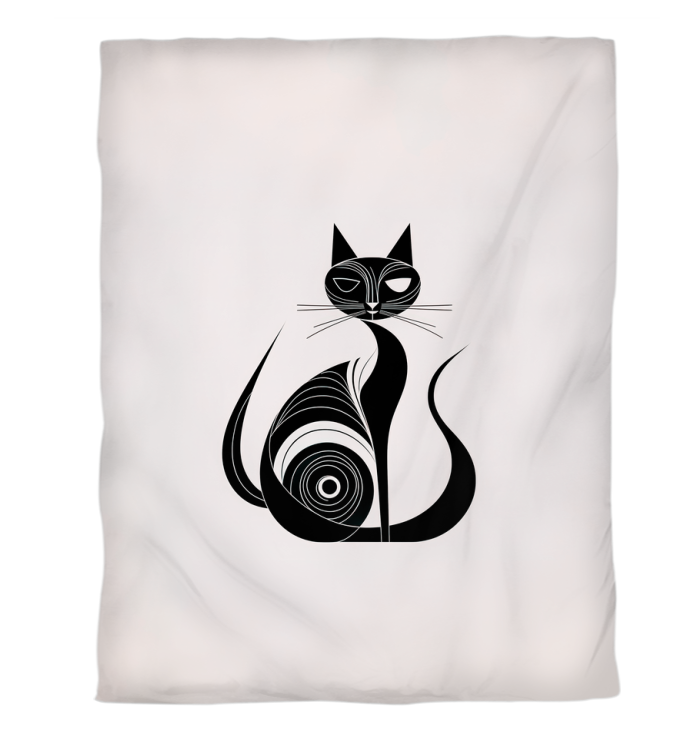 Curious Calico Adventure Duvet Cover