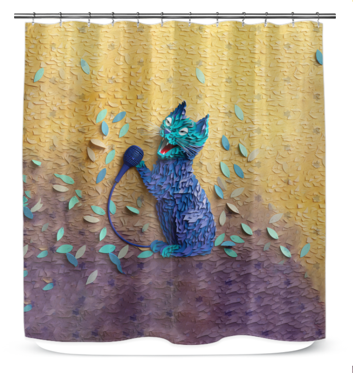 Rustic Cabin in the Woods Shower Curtain with woodland design.