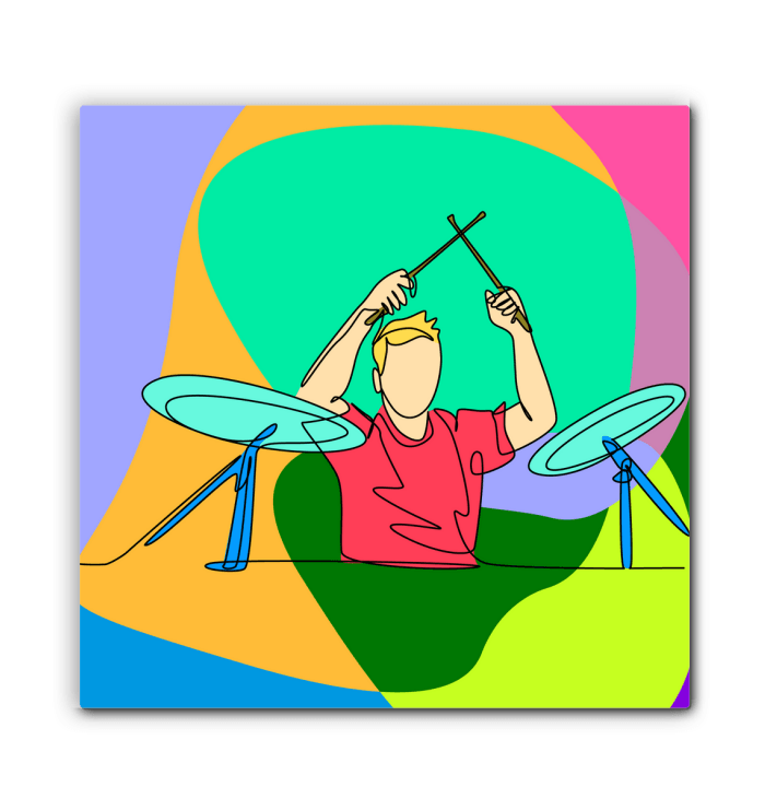 Drummer 1 Wrapped Canvas - Beyond T-shirts