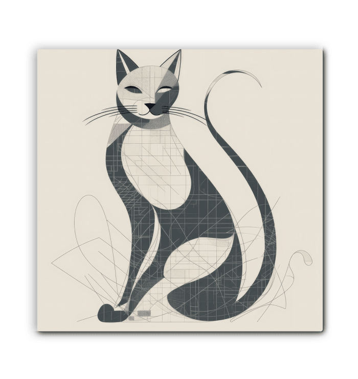 Elegant Cat Shadow Play Canvas - Beyond T-shirts