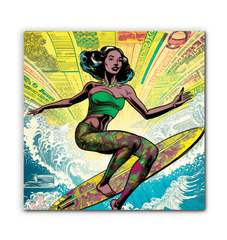 Surfing 1 17 Wrapped Canvas - Beyond T-shirts