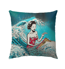 Beachy Waves Outdoor Pillow - Beyond T-shirts