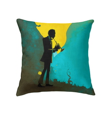 SurArt 120 Indoor Pillow on a chic couch, infusing the room with its vibrant design and elevating home comfort with a touch of art.