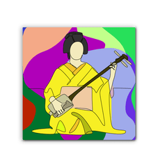 Geisha1 Wrapped Canvas - Beyond T-shirts