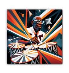 Vibrant Violin Virtuoso Wrapped Canvas
