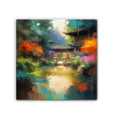 Snowy Peaks Landscape Wrapped Canvas
