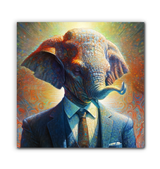 Elephant Dreamscape Wrapped Canvas