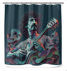 Folk Fabric Shower Curtain