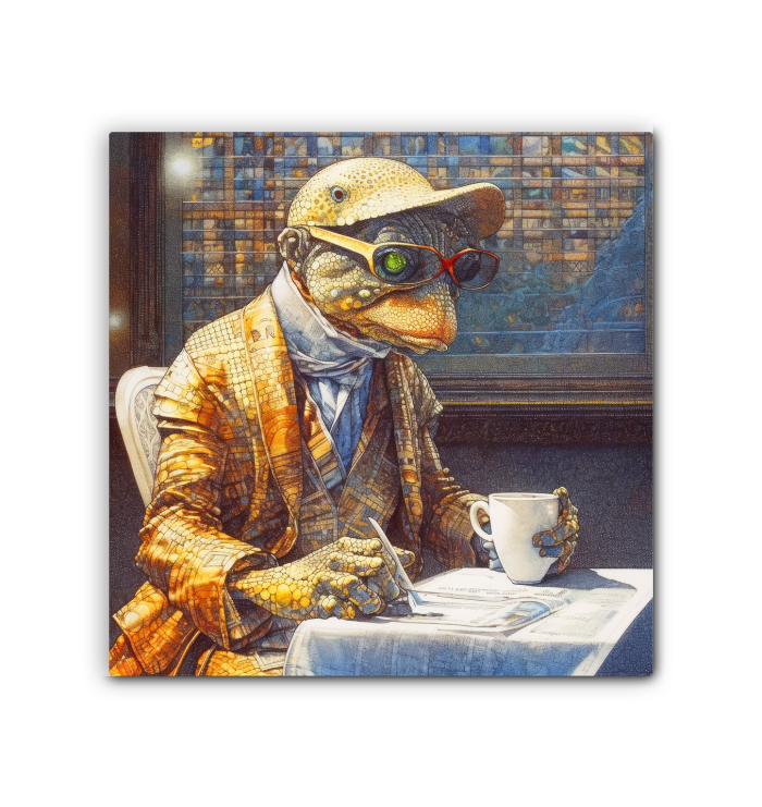 Chef Bulldog Canvas Front View.