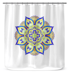 Earthy Mandala Rustic Fabric Curtain - Beyond T-shirts