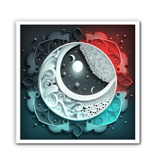 Celestial Ying Yang Wrapped Canvas