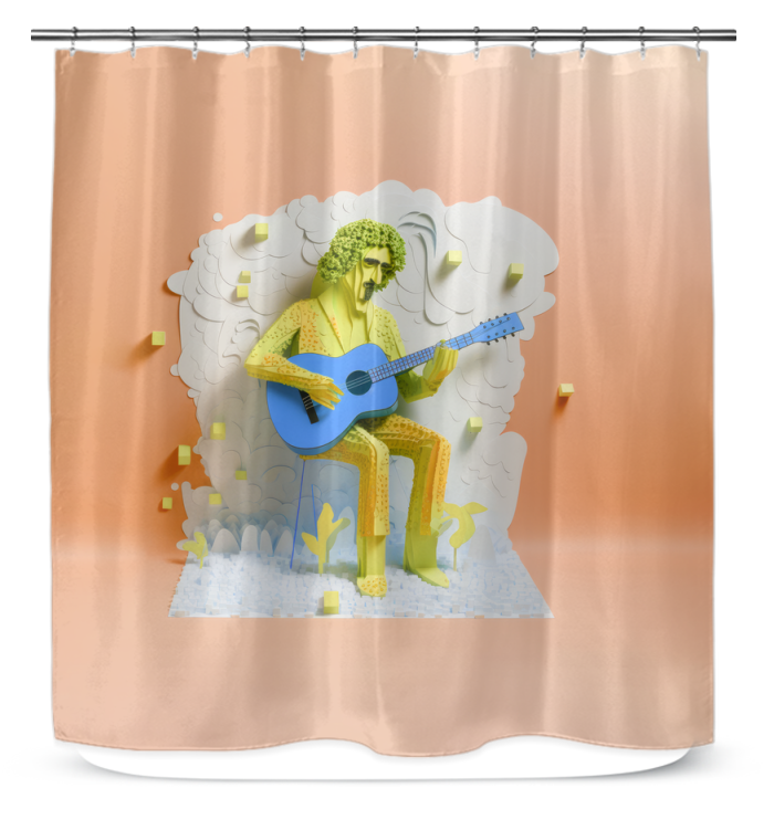 Celestial Paper Art Shower Curtain showcasing unique design for bathroom decor