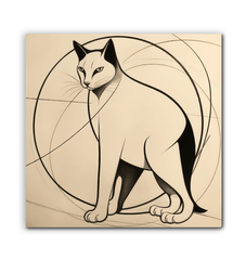 Majestic Feline Silhouette Canvas - Beyond T-shirts