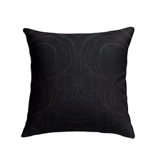 Elegant indoor pillow with Ethereal Blooms pattern on a cozy sofa