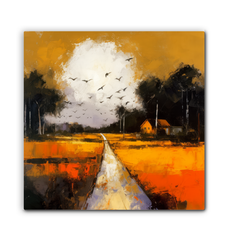 Rolling Hills Greenery Wrapped Canvas